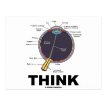 Eye Think (I Think Anatomical Eye Humour) Postcard