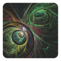 Eye to Eye Abstract Art Square Sticker
