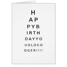 Eyechart Birthday Card