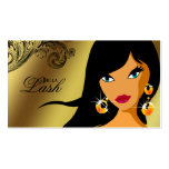 Eyelash Business Card Gold Ethnic Woman Tan