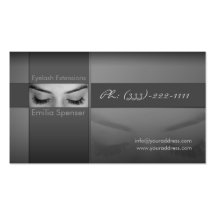 Eyelash extensions business card