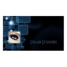 Eyelash extensions business card