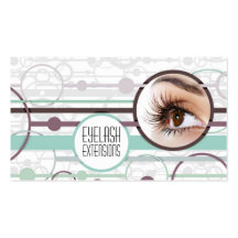 Eyelash extensions business card