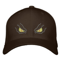 Eyes in the dark embroidered baseball caps