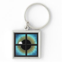 Eyes Windows To The Soul Premium Square Keychain