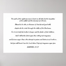 Ezekiel 25:17 Poster