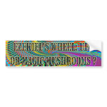 Ezekiel's Wheel: UFO/Magic Mushroom Bumper Sticker bumper stickers