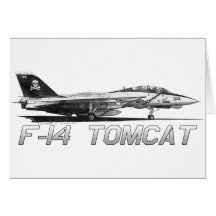 F14 Tomcat VF-103 Jolly Rogers - drawing Card