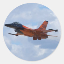 F16 Fighting Falcon Round Sticker