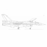 F16 Fighting Falcon Schematic Photo Cutouts