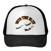 F16s INTO THE BLUE Trucker Hats