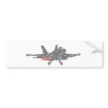 F18 Hornet Fighter Jet - Static - Bumper Sticker bumper stickers