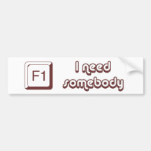 F1 - Help i need somebody Bumper Stickers