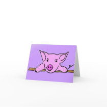 F6- Cute pig note cards