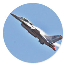 F 16s Jets Fighters Aeroplanes Round Sticker