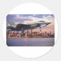 F-35 LIGHTNING FIGHTER AIRCRAFT ROUND STICKERS