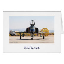 F-4 Phantom with Drag Chute, F4 Phantom Greeting Cards