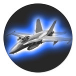 F/A-18 Hornet Fighter Jet Light Blue stickers