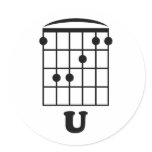 F Chord U stickers