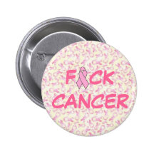 F*CK Breast Cancer Awareness Ribbon Pin Buttons