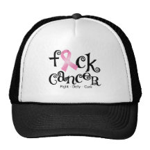 F*CK Breast Cancer (Pink Ribbon) Mesh Hat