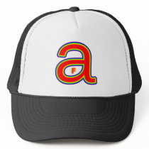 "F in A" Rainbow Mesh Hats