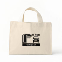 F Is For Fixing Cars Canvas Bag
