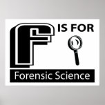 F Is For Forensic Science posters