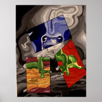 F is for frog poster