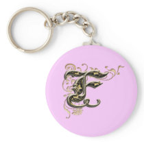 F Monogram keychain