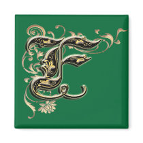F Monogram magnet