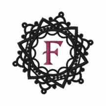 F Monogram Snowflake embroidered womens shirt Embroidered Polo Shirt