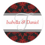 F Monograms For Wedding Invitation Seals stickers