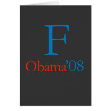 F OBAMA GREETING CARD