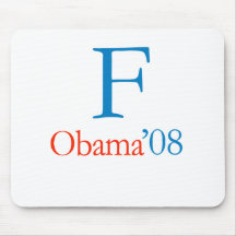 F OBAMA OBAMA T-SHIRT MOUSE PAD