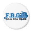 F.R.O.G. - Fully rely on God (blue) magnets