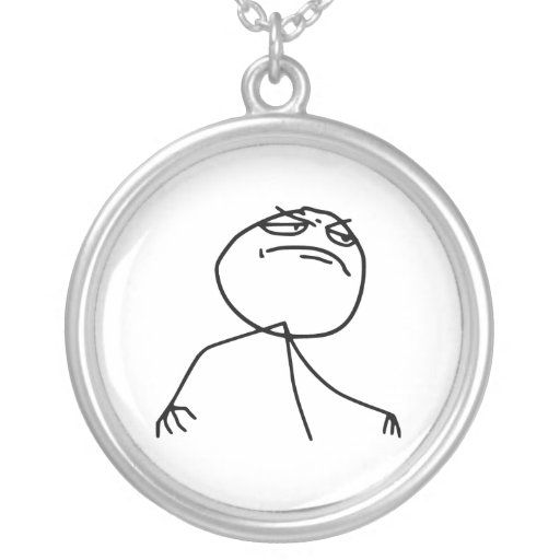 F Yea Rage Face Meme Personalised Necklace