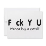 F You Wanna Buy A Vowel invitations