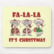 Fa La La Christmas T-shirts and gifts Mousepad