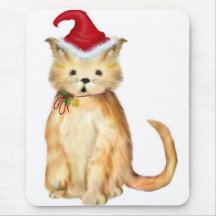 ....Fa-La-La-La-La Kitten Christmas Mousepad