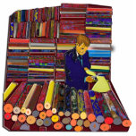 fabric or vinyl smple bolts designers store photo sculptures