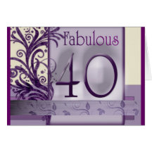 Fabulous 40 birthday card