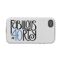 Fabulous 40 black blue iPhone 4 Tough