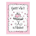 Fabulous 40 Custom Birthday Invitations
