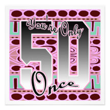 Fabulous 50 Birthday Party Invitation