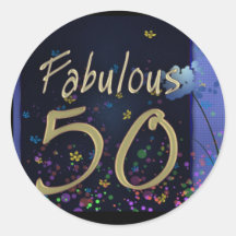 Fabulous 50th Birthday! Stickers