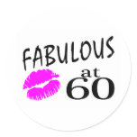Fabulous at 60 round sticker