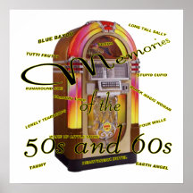 Fabulous fifties juke box print