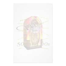 Fabulous fifties juke box stationery