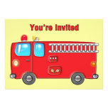 Fabulous Fire Truck Personalised Invitation